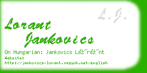 lorant jankovics business card